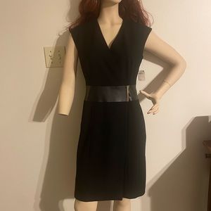 Calvin Klein Black Sleeveless Vneck dress